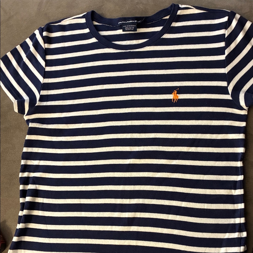 Polo by Ralph Lauren Woman’s Navy and White Striped Top